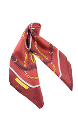 Vintage Cartier Belt Chain Silk Scarf wrapped @recess la