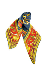 Vintage Gucci Chair Print Silk Scarf wrapped @recess la