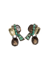 Smokey Quartz Stone Wrap Earrings by Iradj Moini @ Recess LA