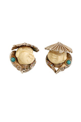 Smiling Buddha Bone Earrings by HAR @ Recess LA