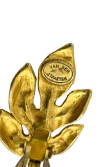 Vintage Hervé Van Der Straeten Laurel Leaf Earrings II cartouche @recess la