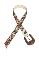 studded cabochon leather belt by Michael Morrison MX @ Recess LA