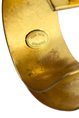 Vintage Hervé Van Der Straeten Double Open Hoop Earrings signature cartouche @recess la