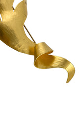Vintage Hervé Van Der Straeten Twisted Leaf Brooch detail @recess la