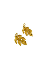 Vintage Hervé Van Der Straeten Laurel Leaf Earrings I back @recess la