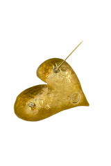 Vintage Hervé Van Der Straeten Asymmetric Heart Brooch back @recess la