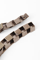 Three Dimensional Square Link Collar by Ferre Clasp up close @ Recess LA