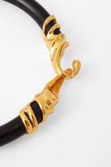 Brutalist Gilded Tube Collar Clasp Up Close @ Recess LA