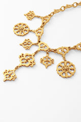 filigree medallion necklace close @ Recess LA
