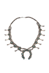 Vintage Kingman Turquoise Squash Blossom Necklace @recess la