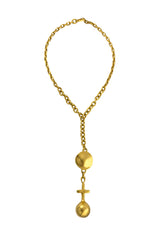 Vintage Robert Lee Morris Cross Orb Pendant Necklace @recess la