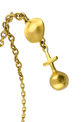 Vintage Robert Lee Morris Cross Orb Pendant Necklace detail @recess la