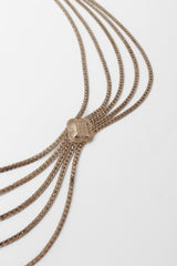 draped waist chain belt by Christian Dior filigree medallion @ Recess LA