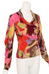 cowl neck top by Christian Lacroix on mannequin close @ Recess LA