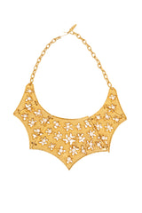 Openwork Floral Bead Bib Necklace by Goldette @ Recess LA