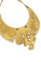 Mixed Metal Hammered Hole Brutalist Collar close @ Recess LA