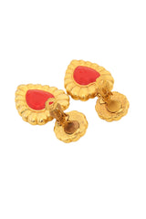 Framed Heart Earrings by Escada backs open @ Recess LA