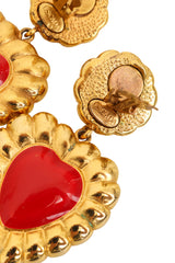 Framed Heart Earrings by Escada right signature @ Recess LA