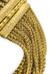 Wide wheat chain collar necklace by Gianfranco Ferre close @ Recess LA