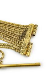 Wide wheat chain collar necklace by Gianfranco Ferre tarnish @ Recess LA