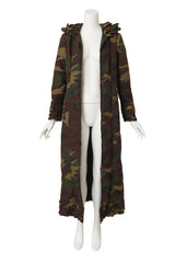 camo Puffer Coat by Moschino on mannequin open @ Recess LA