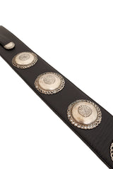 concho leather waist belt by J&M Davidson close @ Recess LA