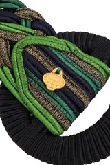 Braided Lamé Ring Belt by Yves Saint Laurent cartouche @ Recess LA
