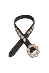 Oval Concho Medallion Leather Belt by J&M Davidson