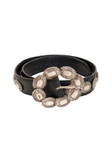 Oval Concho Medallion Leather Belt by J&M Davidson coil @ Recess LA