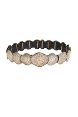 Engraved Floral Plate Leather Belt by J&M Davidson @ Recess LA
