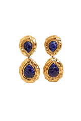 Vintage Guy Laroche Lapis Marbled Teardrop Earrings @ Recess LA