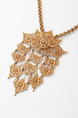 Fan-Shaped Filigree Pendent Necklace Close @ Recess LA