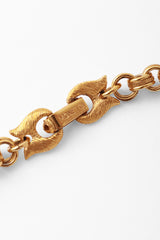 Fan-Shaped Filigree Pendent Necklace Monet Label @ Recess LA