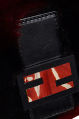 Vintage Fendi Beaver Fur Marbled Baguette clasp @ Recess