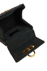 Salvatore Ferragamo Top Handle Wicker Basket Bag inside @ Recess LA