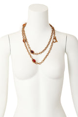 cabochon chain necklace doubled @ Recess LA