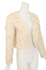 Bead Appliqué Bolero by Judith Roberts on mannequin close @ Recess LA