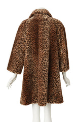 Leopard Fur Coat by Norm Thompson on mannequin back @ Recess LA