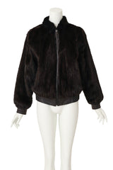 reversible leather fur jacket fur zipped @ Recess LA