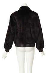 reversible leather fur jacket fur back @ Recess LA
