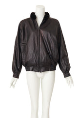 reversible leather fur jacket @ Recess LA