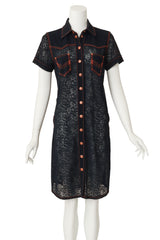 Lace Shirt Dress by Jean Paul Gaultier on mannequin without belt @ Recess LA