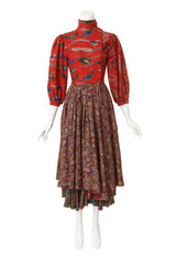 bird print dress by Perry Ellis on mannequin @ Recess LA