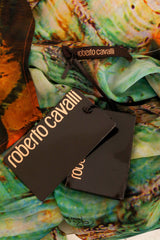 Shell Print Silk Caftan Dress label @Recess LA