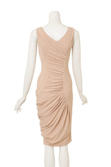 Vintage Galliano for Dior Ruche Draped Cocktail Dress on mannequin back @ Recess LA
