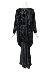 Silk Velvet Batwing Dress on mannequin back @ Recess LA