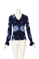 Emilio Pucci Long Sleeve Floral Print Top @Recess LA