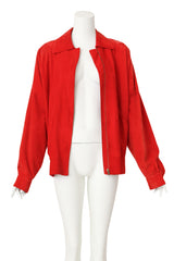 Suede jacket by Andrea Pfister on mannequin open @ Recess LA