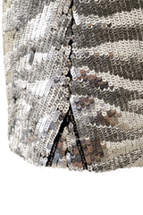 Vintage Saint Laurent off the shoulder sequin mini dress missing sequins 4 @ Recess LA