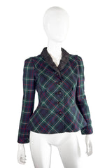 Louis Vuitton 2004 F/W Tartan Plaid Wool Jacket front on mannequin @recess la
